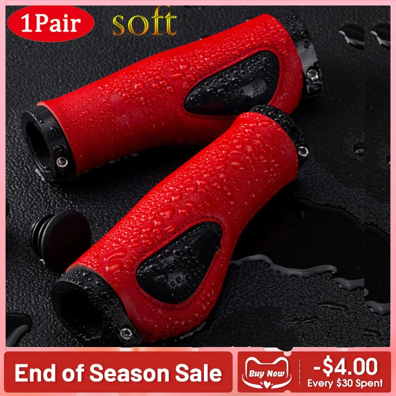 

Bicycle Handlebar Grips Anti-slip Bicycle Handlebar Grip Soft Gel Dual Lock on Bicycle Handlebar Grips for Mountain MTB Bike