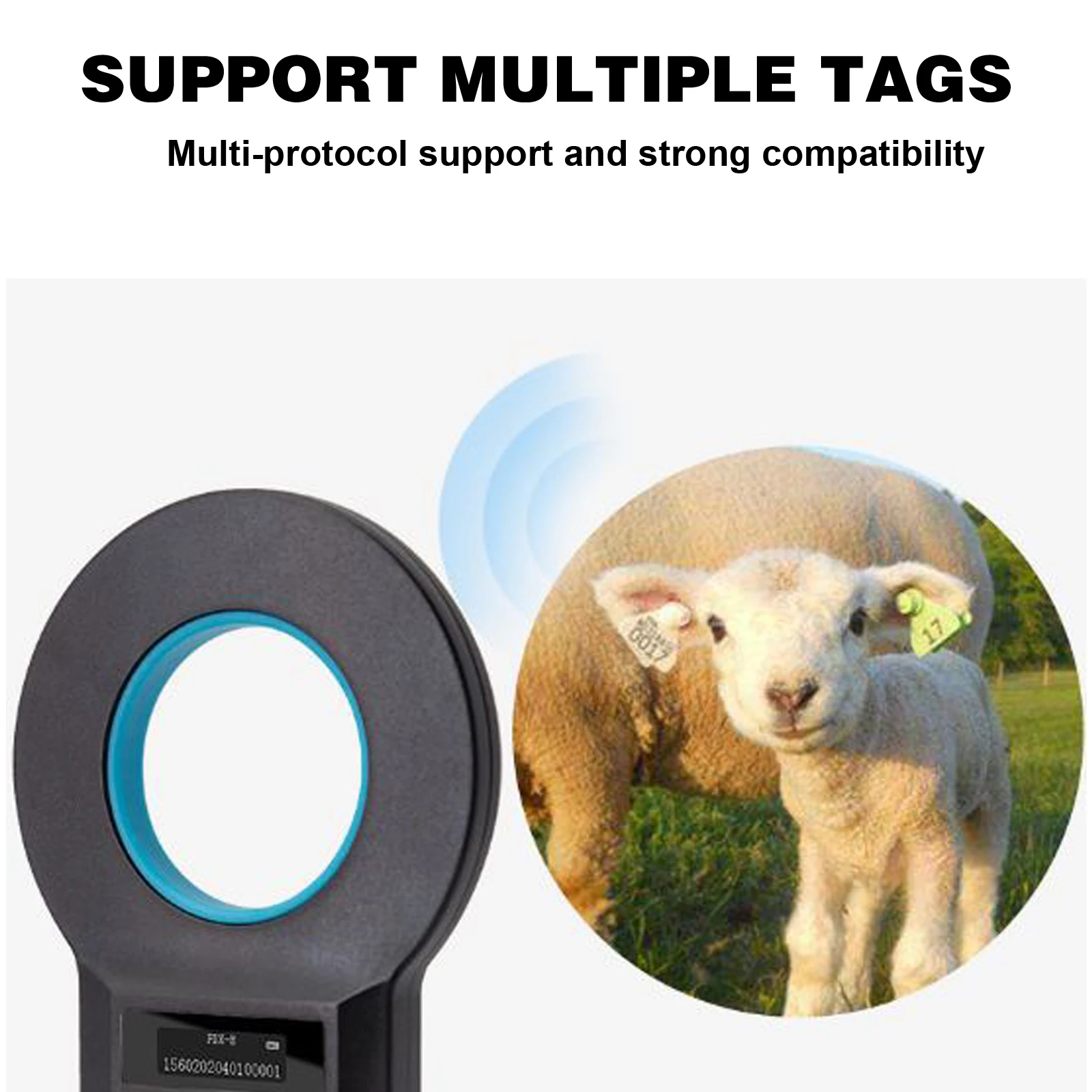 EMID Chip Animal Tag Microchip Reader Chip ID Scanner Rechargeable Data Storage Animal Portable OLED Pet Dog Cat Scanner For Tag
