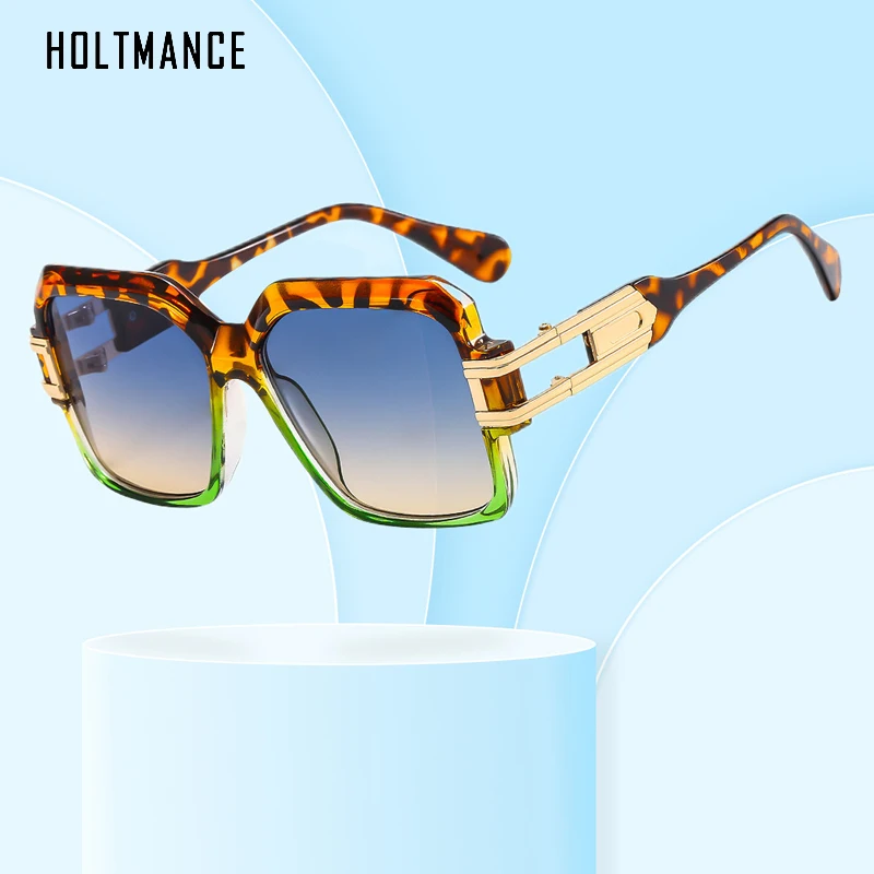 

HOLTMANCE Fashion Metal Hollow Square Frame Sun Glasses Classic Vintage Brand Design Women Black Sunglasses Eyewear UV400