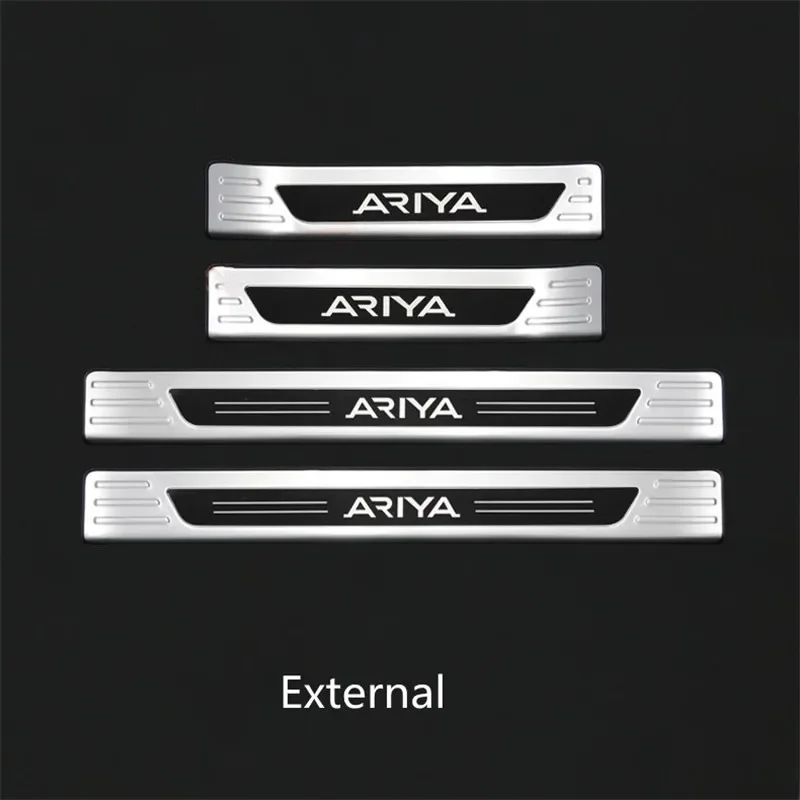 thumbnail image 1 of Para Nissan ARIYA 2022-2023, placa protectora de umbral de maletero con pedal de bienvenida de acero inoxidable, protección antiarañazos, accesorios para coche, 1 of 5