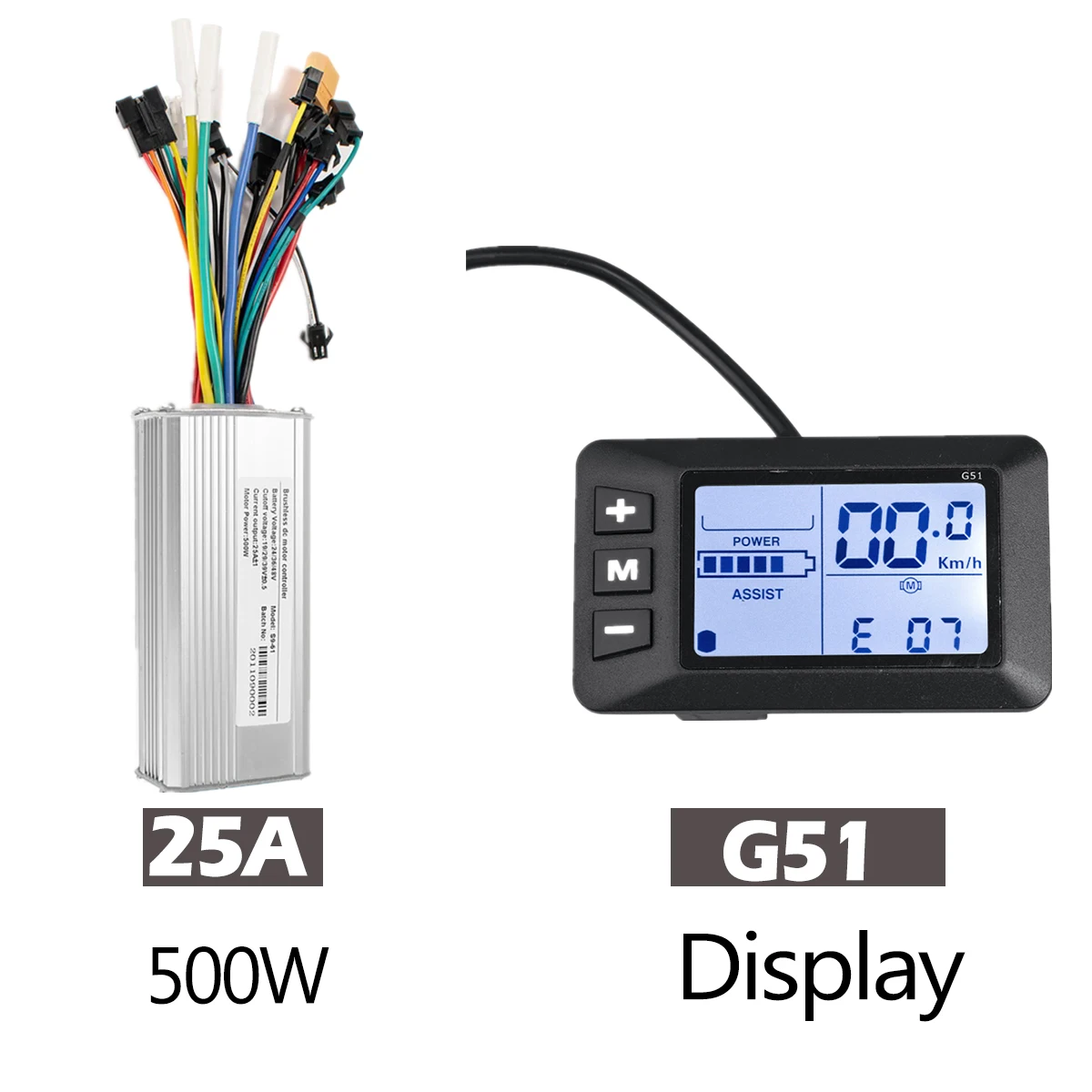 FCC BLDCコントローラーとLCDディスプレイ Amazon | 36V 48V ブラシレスモーターコントローラーキット