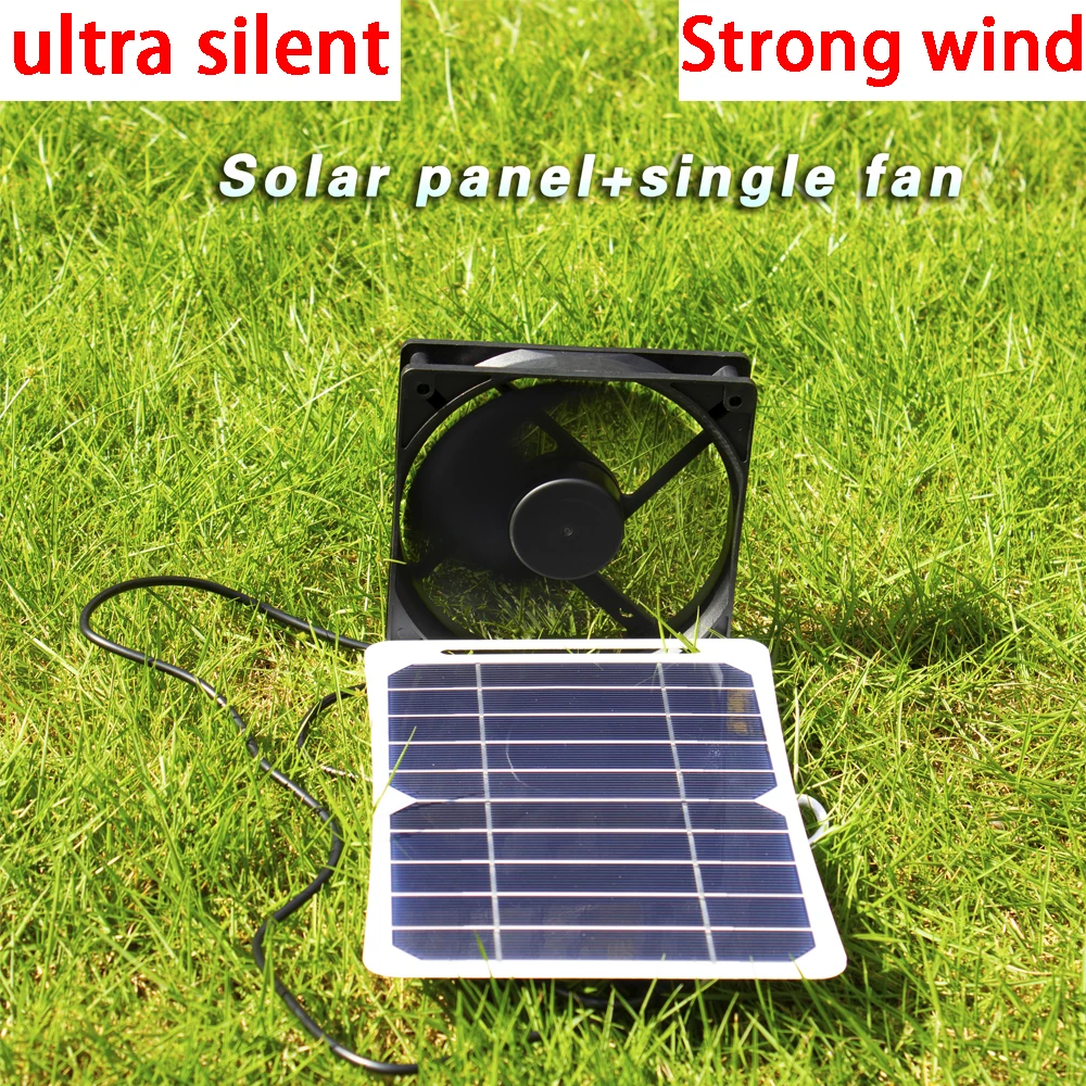 Ventilateur D'extraction Solaire 16W - Lot De 2 Ventilateurs + Panneau - Pour Poulailler, Serre, Abri De Jardin