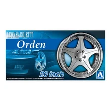  1set Aoshima 1/24 20 Inch Wheel Hubs with Tires Model Car Spare Parts 