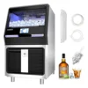 Ice Maker Machine, 150LBS/24H with 45 Pounds Storage Bin - 4.3 inch Touch Screen, 304 Stainless Steel Ice Making Mach 1