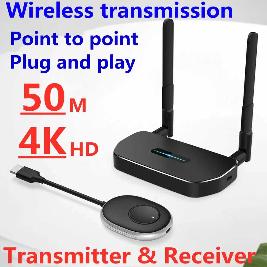 50M Wireless HDMI-compatible Video Transmitter and Receiver Extender 5G 4K TV Stick Dongle Adapter for TV Projector switch PC cheapest tv sticks