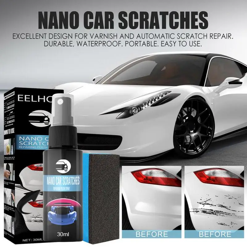 

Car Scratch Remover Spray Portable Paint Restorer Hydrophobic Nano Coating Agent Universal Paint Scratch Remover For Automobile