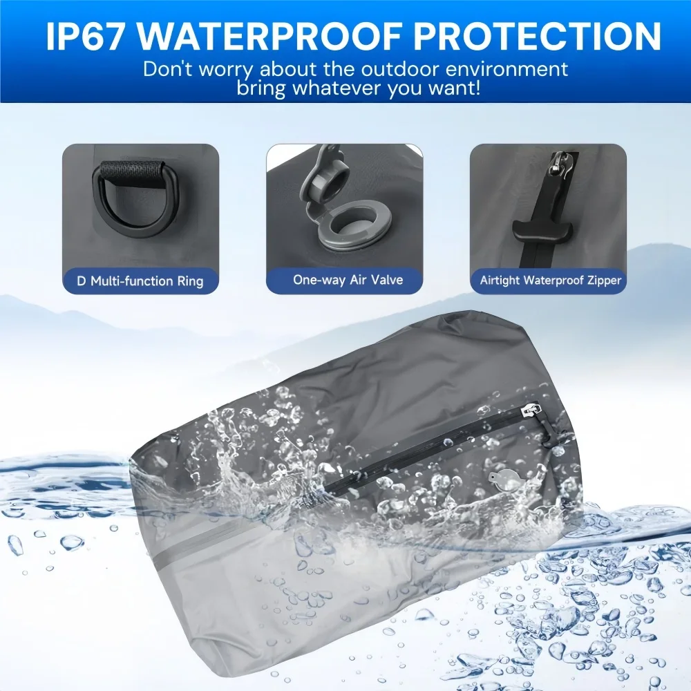 Space Saver Waterproof TPU Vacuum Storage Bags with Pump for Travel and Camping Essentials
