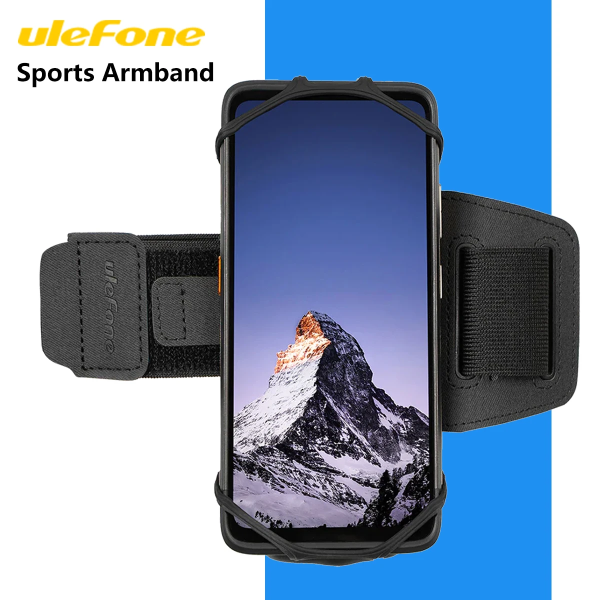 

Спортивная повязка на руку Ulefone подходит для всех размеров телефонов 4-6,8 дюйма с поворотом на 360 °