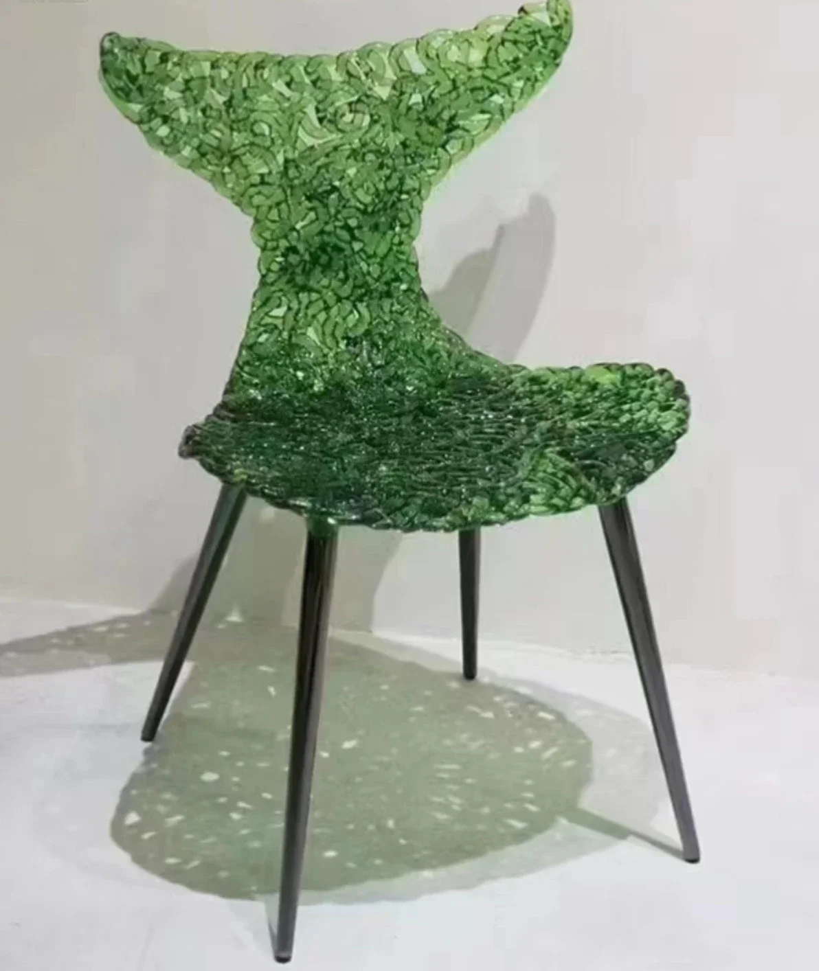 

Epoxy artistic chair stool home dining chair