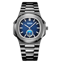 BINBOND Luxury Luminous Stainless Steel Men's Quartz Watch - Waterproof and Stylish - No (7)