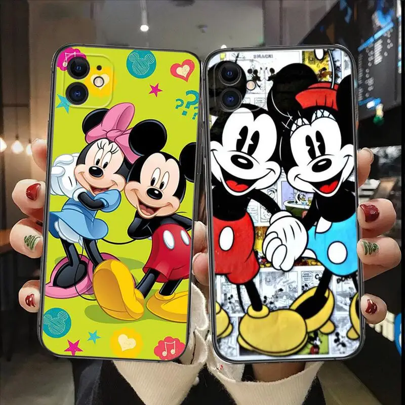 Mickey minnie Luxury Design phone Case For IPhone 13 12 11 Pro Max Mini SE XR X XS  Max 8Plus 7plus 6 6S  New Shell phone Case