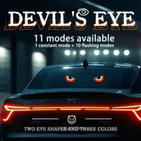 2Pcs Car LED Decorative Light Devil's Eye Rear Warning Light Red Devil Eye Atmosphere Light Auto Decoration Accessories 2