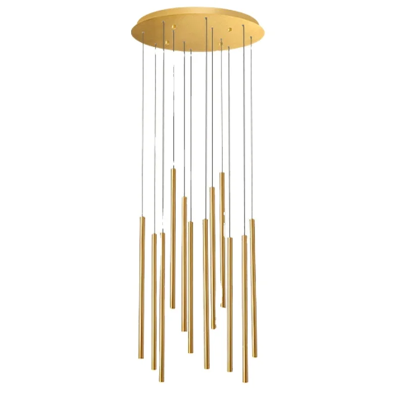 

Modern simple creative restaurant villa column wind chime Chandelier