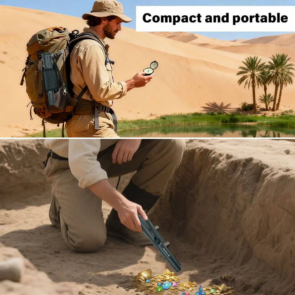 Protable High QualityHandheld Metal Detector GP-pointer Waterproof Positioning Rod Detecting With Bracelet LED Lights