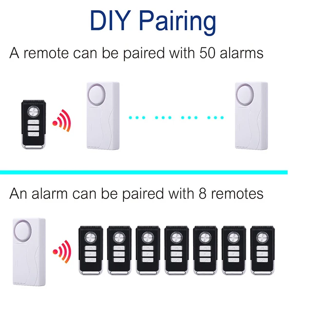 Wsdcam Door Window Alarm Remote Control Smart Home Security Alarm with Magnetic Sensor Wireless Siren Detector Alarm 6