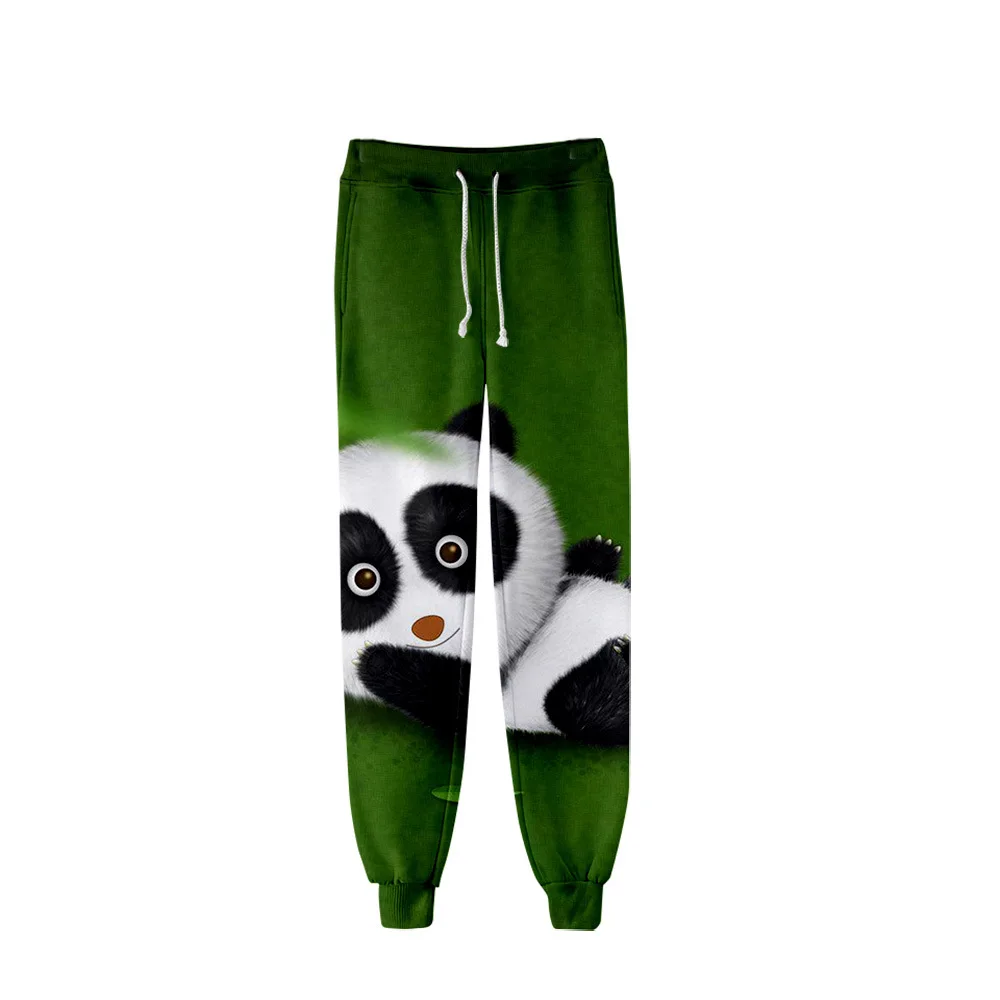 Boky chmel oblíbený pohodlné živočich panda cosplais potu kalhot elastická pás štíhlý joggers kalhot kalhoty sweatpant