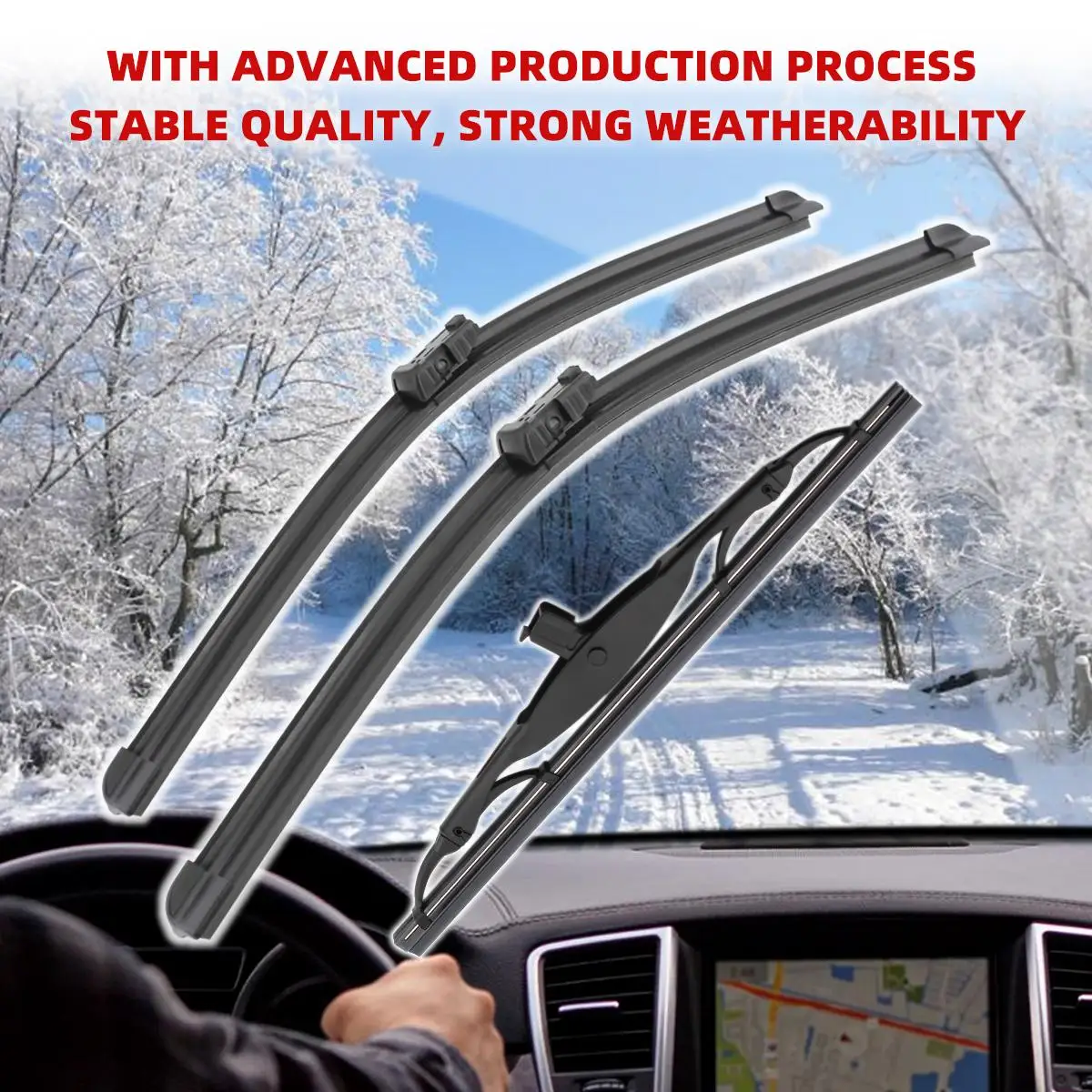 3PCS Car Wiper For Vauxhall/Opel Mokka 2012-2019 Front Rear Wiper Blades Brushes Auto Accessories 2014 2015 2016 2017 2018 2019 5