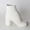 Fashionable White Boots Resin Vase, Forked High Heels Flower Arrangement, Creative Women's Shoe Flower Pot, Home Decoration 4