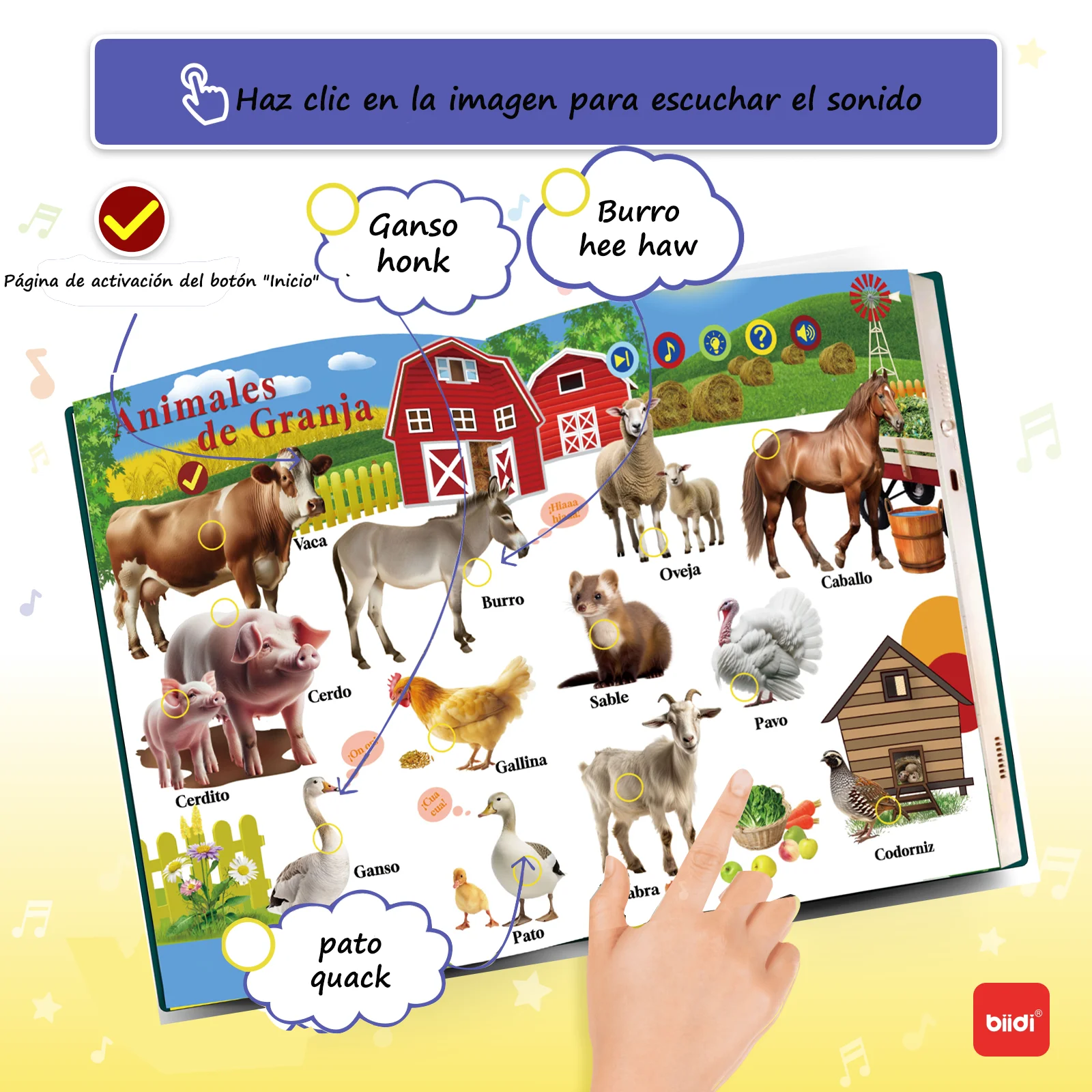 Spanish Point Reading Books Children's Early Educational Toys Montessori Smart Multifunctional Book For Toddler Learning Spanish 2