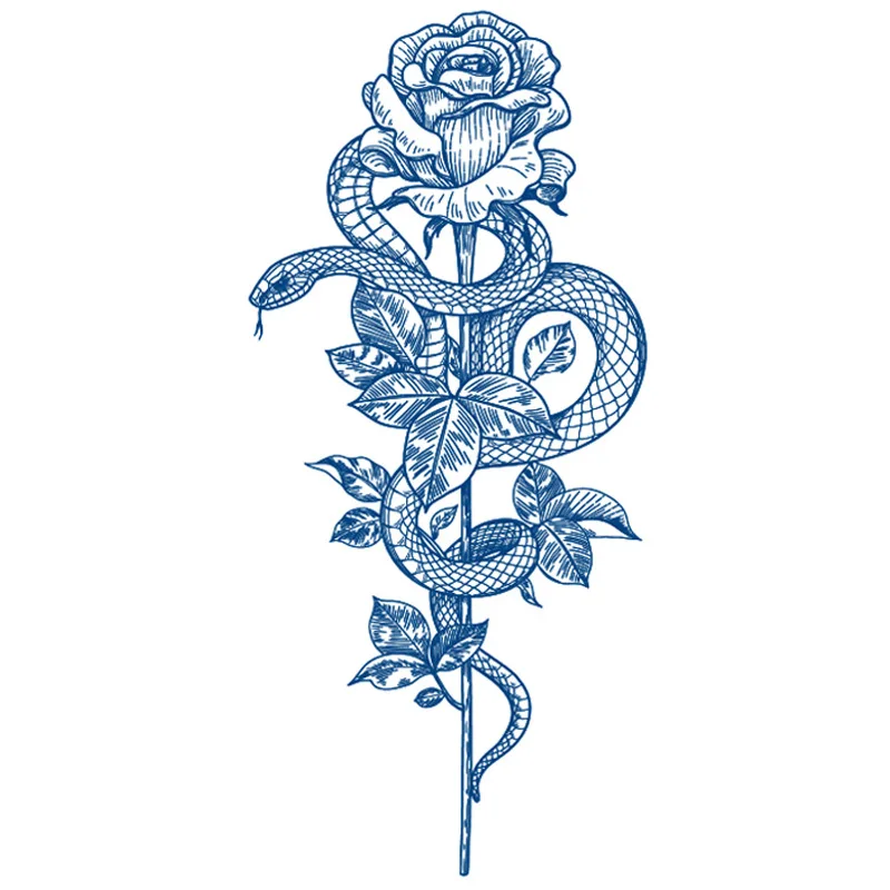 Juice Tattoo Sticker Upgrade Online Red Tattoo Sticker Lasts 7-15 Days Herbal Plant Temporary Tattoos Sticker Size:180 * 110mm 4