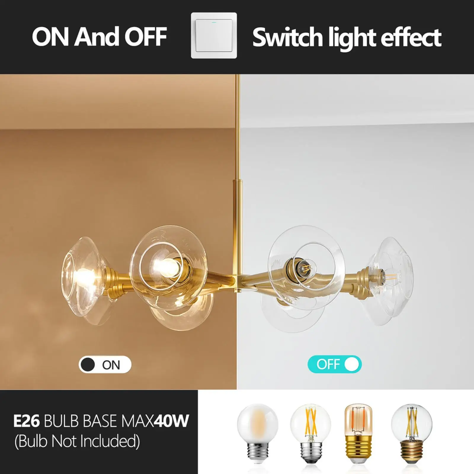 Elegant Gold Pendant Light Fixture Sputnik Chandelier Clear Glass Hanging Lamp for Dining Room Ceiling Modern Decor Elegant Gold Pendant Light Fixture Sputnik Chandelier Clear Glass Hanging Lamp for Dining Room Ceiling Modern Decor