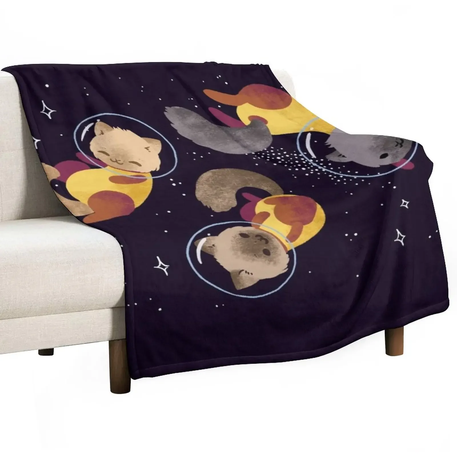

Space Cats Throw Blanket valentine gift ideas Heavy Blankets