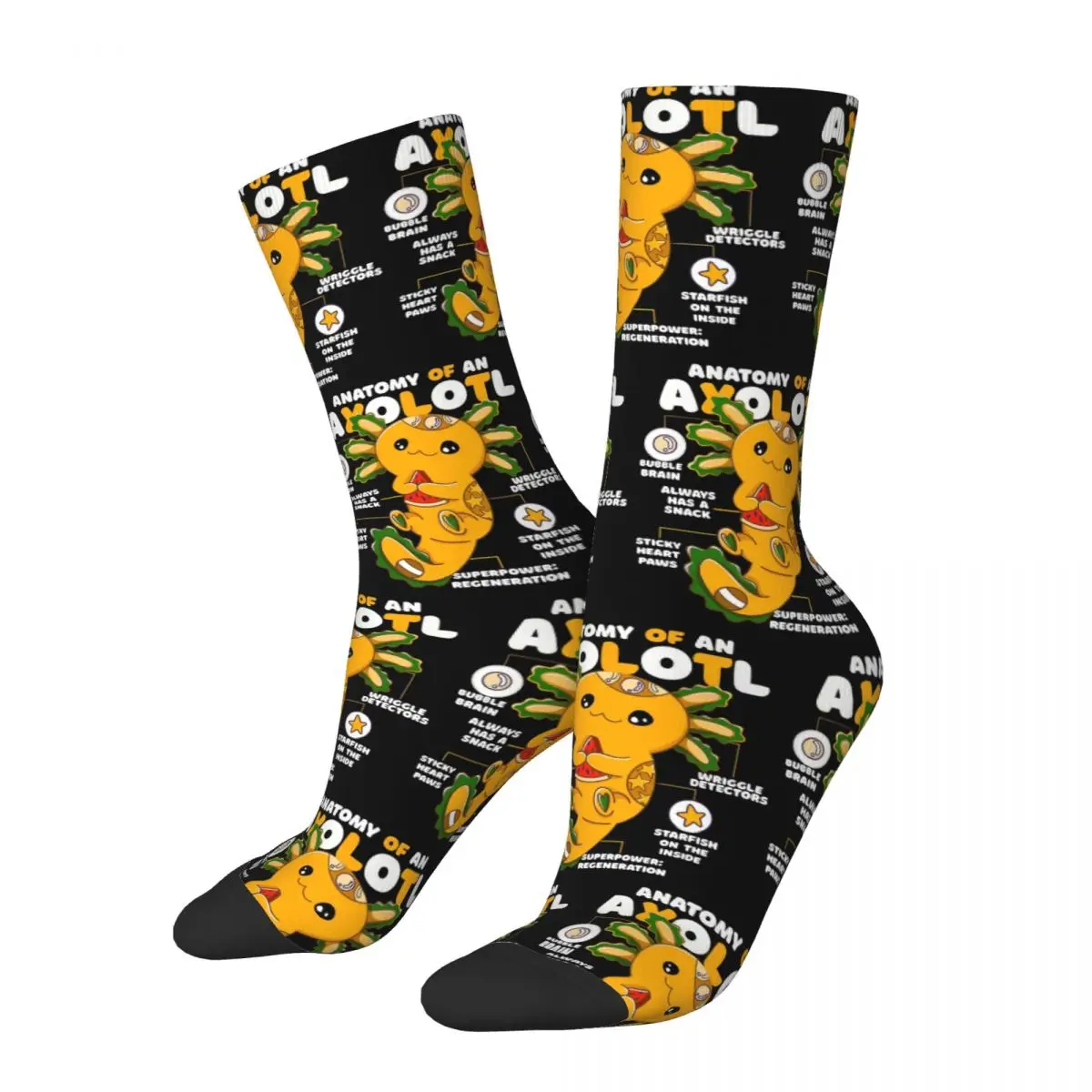 

Axolotl Krazy Socks Harajuku Super Soft Stockings All Season Long Socks Accessories for Man's Woman's Gifts