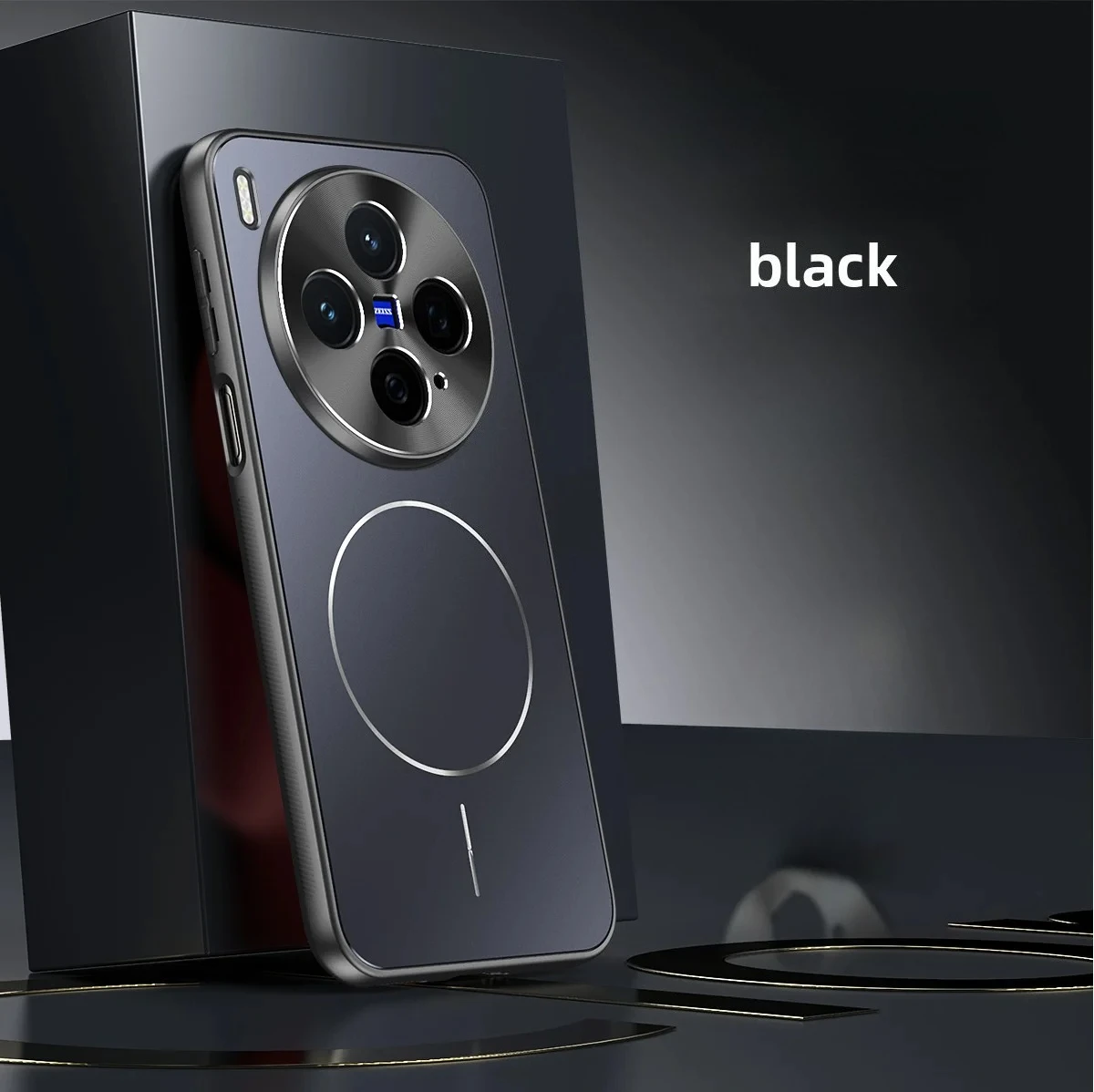 Matte Plating Magnetic Shockproof Phone Case with Metal Lens Protection
