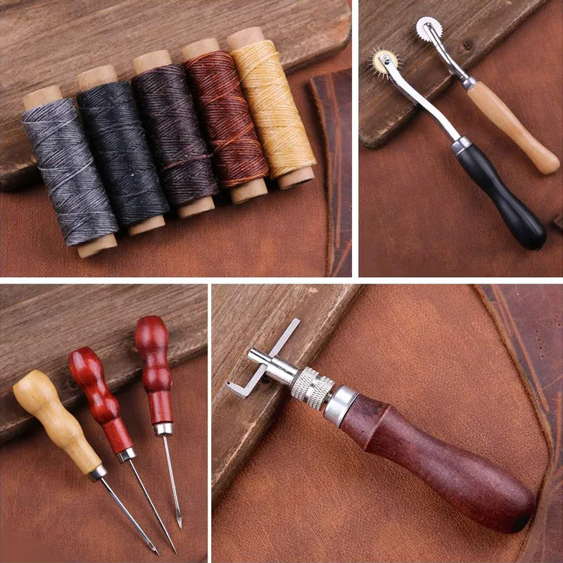 Leather Tool Kit 22/28/32pcs/Set Leather Work Tool Leathercraft Tools and Supplies with leather cuttingTools Kit Leather Craft Tool Kit Leather Craft Tools Leather Craft Tool