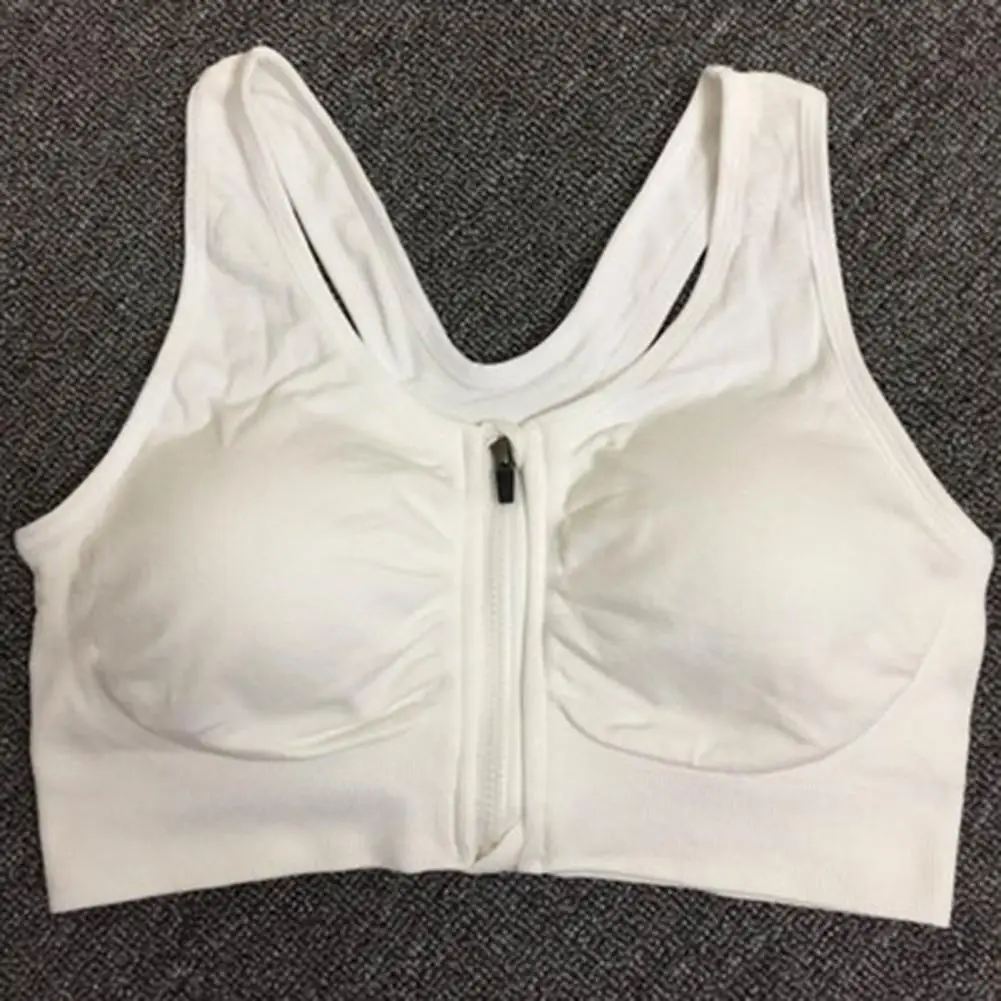 Front Zip Sports Bra Top Push Up Yoga Bra Anti-shock Non-steel Ring Running Tank Top Fitness Yoga Underwear Female Bralette