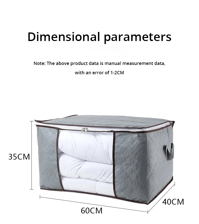 Description Picture 3 of item6pcs/set Clothes Storage Bags Upgraded Foldable Fabric Storage Bags Storage Containers For Organizing Bedroom