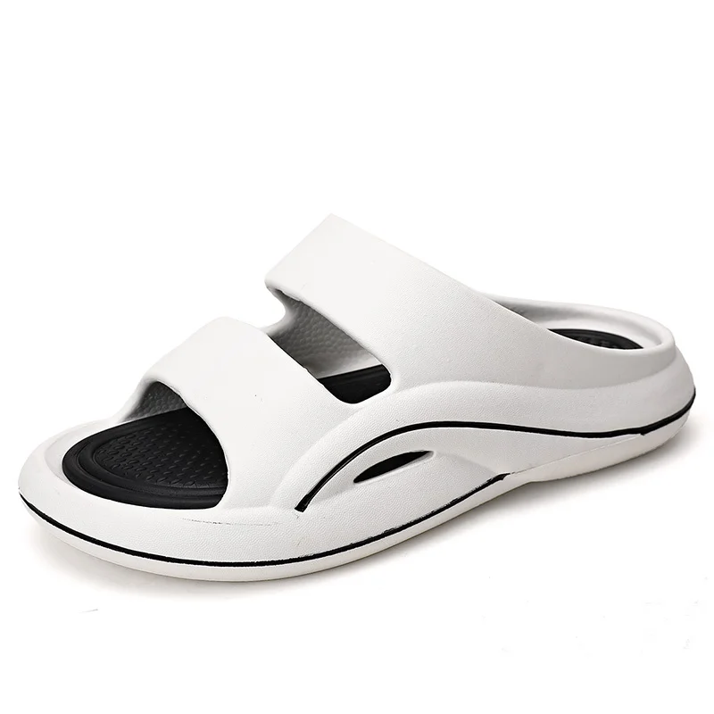 Sliptofflor för män Halkfria mjuka skumsliders med tjock sula Slip Bekväm tofflor för inomhus utomhus_voghion.com