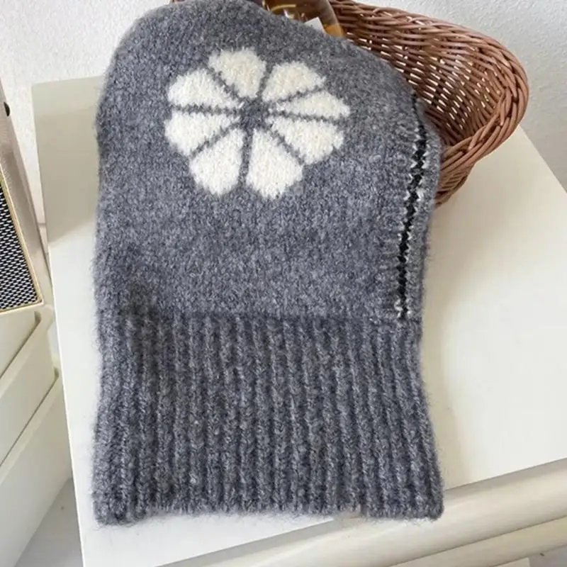 Skull Caps Warme Mütze Damen Sportmütze Strickmütze Schneeflocke für Partys und Clubs Y08E – Detail 9