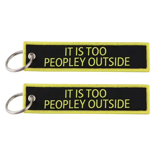 1pcs Computer Pop-up Window Quotes Embroidered Keys Tag Keychains For Motorcycles Backpack Fashion Key Ring Accessories Gifts - Image 27