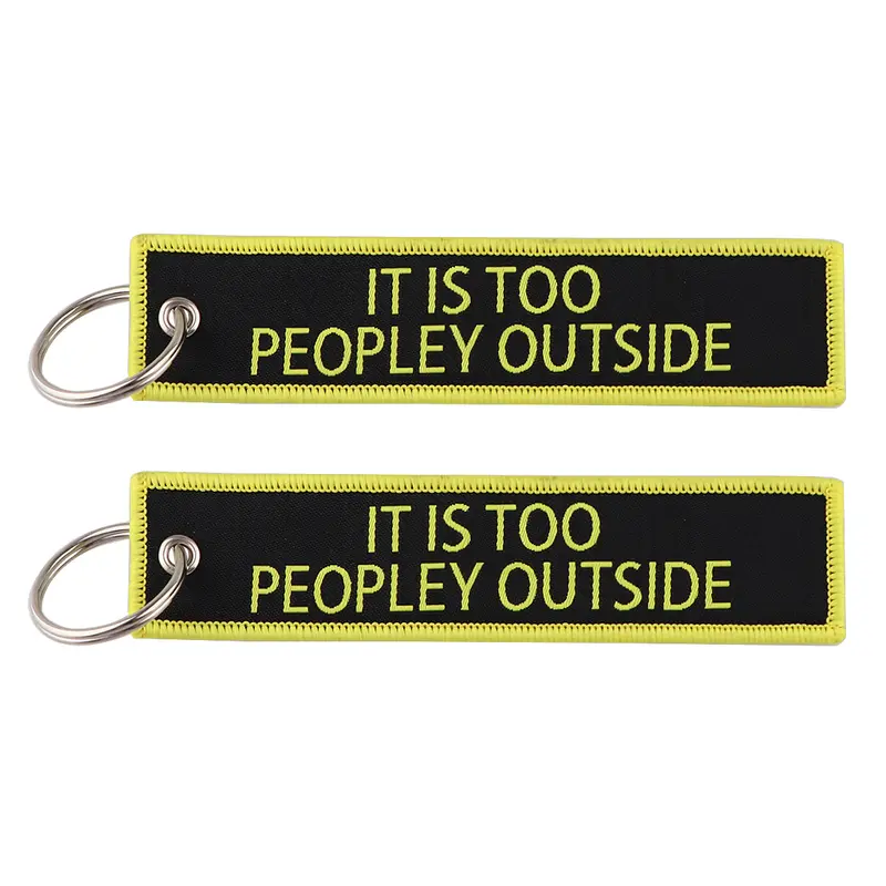1pcs Computer Pop-up Window Quotes Embroidered Keys Tag Keychains For Motorcycles Backpack Fashion Key Ring Accessories Gifts - Image 27