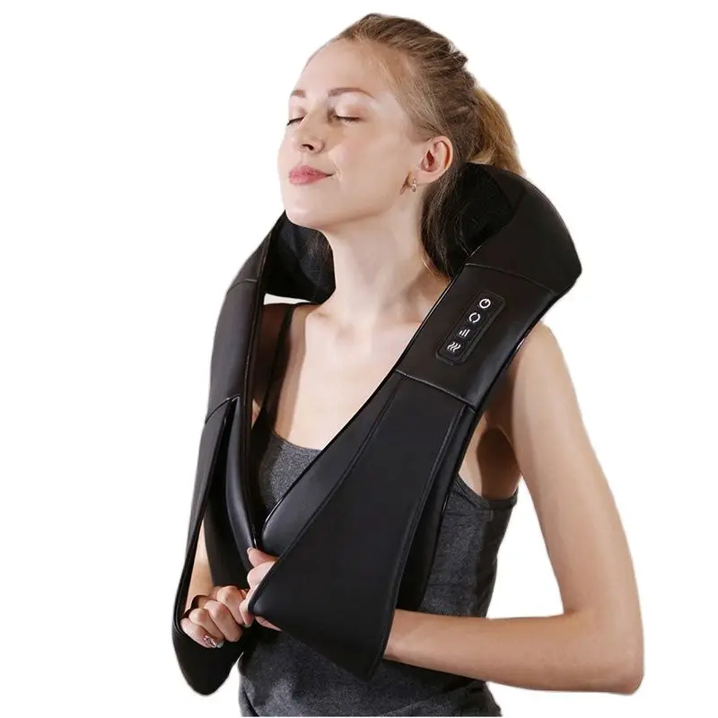 

Neck and Back Massager with Soothing Heat Electric Deep Tissue 3D Kneading Massage Pillow for Shoulder Leg Home Office Car Use