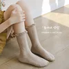 1-12Y Girls Socks Spring Autumn Solid Cotton Socks Kids Lolita Fancy Socks Twist Pattern 4