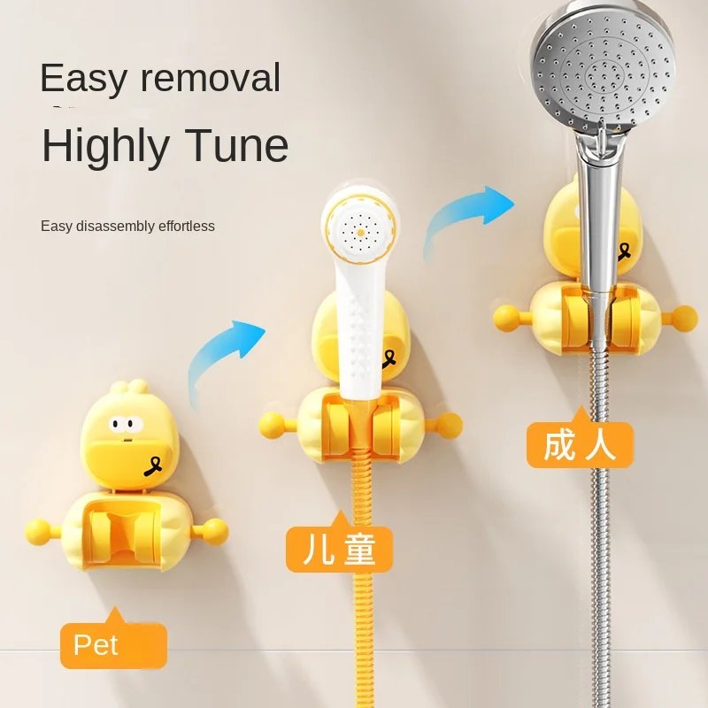Shower Holder Suction Cup Bath Punch-free Showerhead Showerhead Shelving Shelf Organizer Bathroom Storage  Household Items 2