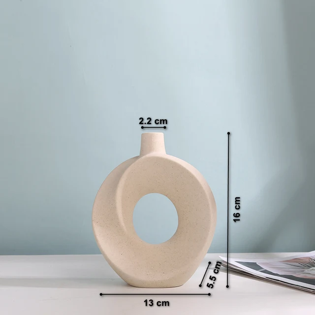 Creative Donut Shape Vases Simple Color Home Decorative Flower