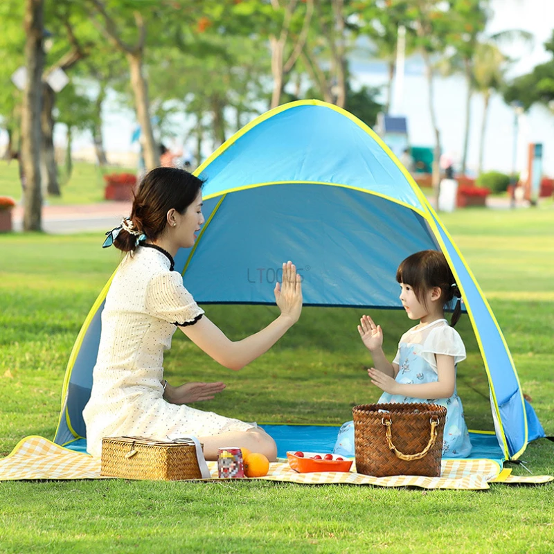 

Automatic Instant Pop Up Tent Potable Beach Tent Lightweight Outdoor UV Protection Travel Camping Fishing Tent Sun Shelter
