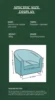 LAN MO LIFE Club Chair Slipcover 2Piece,Printed Non Slip Barrel Chair Slipcovers, Club Chair Cover for Living Room 6
