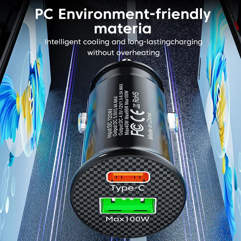 Car Charger Car Phone Charger Mini Phone Charger Phone Charger Adapter Phone Charger Olaf 100W Mini Car Charger USB C QC3.0 PD Type C Car Super Fast Charging Adapter iPhone 14 13 Pro Max Huawei Samsung Xiaomi