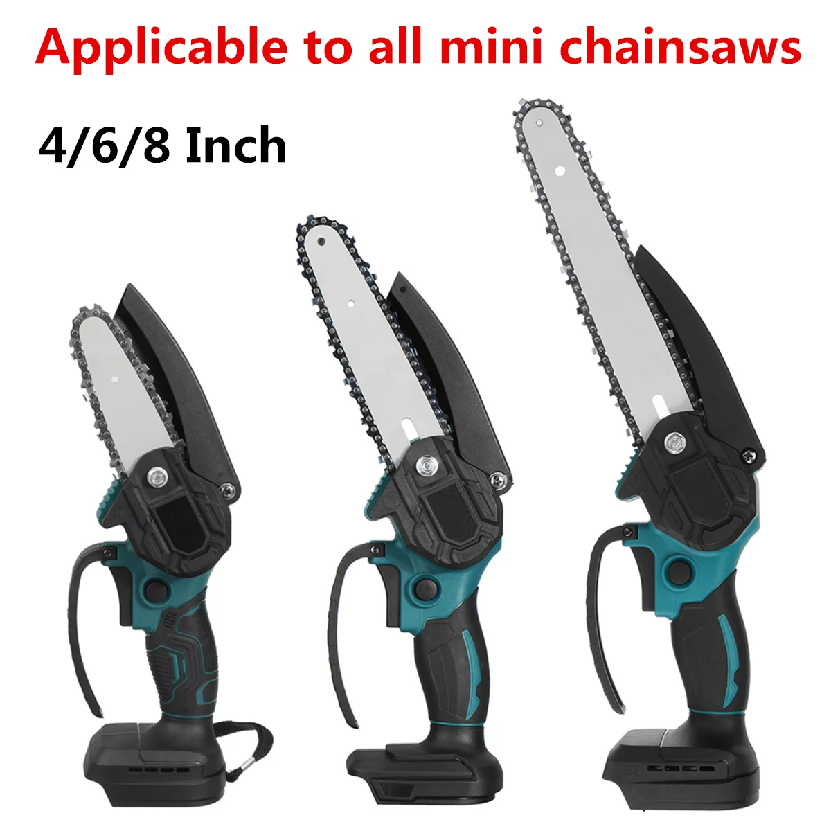 Chainsaw Guide Bar Saw Chain Set for Mini Electric Wood Cutter 4 6 8 Inch