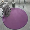 Nordic Style Round Carpet Living Room Coffee Table Children's Room Cute Solid Color Rug Computer Chair Hanging Basket Soft Mat 4