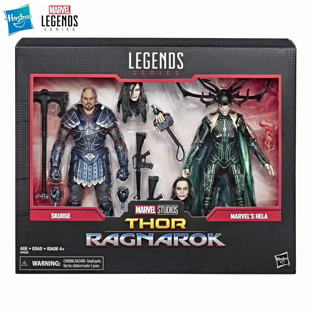 

[In-stock] Hasbro Marvel Legends Series Thor: Ragnarok Skurge and Hela 6-Inch 2-Pack Anime Action Figure Excellent Model Toys