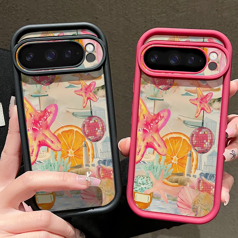 Vibrant Orange Fruit Pattern Shockproof Silicone Phone Case