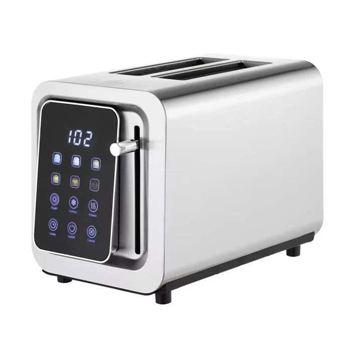 Smart 2-Slice Toaster with Digital Display – 6 Bread Modes & Adj Shade