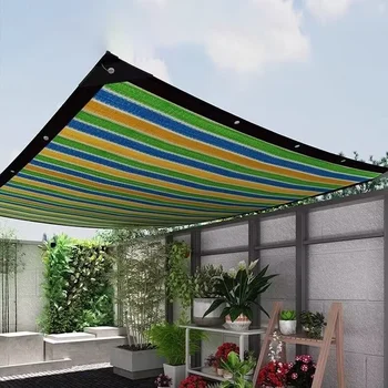 arcobaleno bella striscia parasole rete padiglione da giardino parasole panno balcone privacy schermo recinzione rete tenda da piscina 1
