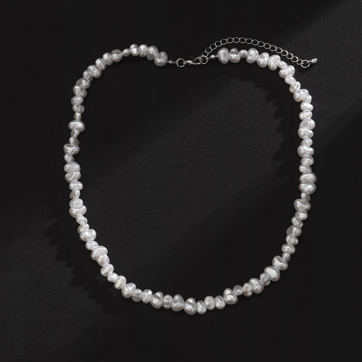 Irregular Baroque Pearls Beads Short Choker Necklace Men