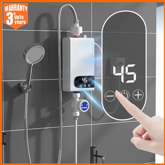 5500W เครื่องทําน้ําอุ่น 220V แบบพกพาไฟฟ้าเครื่องทําความร้อนสําหรับห้องน้ําน้ําร้อนและห้องครัวเครื่องทําความร้อน 1